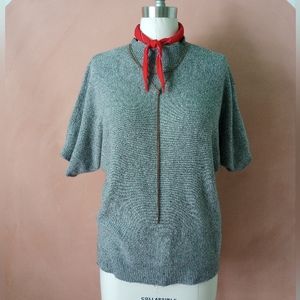 LOFT Outlet Batwing Oversized Pullover Sweater Top M Retro Beatnik Chic VLV